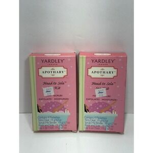 Yardley London Apothary Head to Sole Spa Kit 2 box  8 total Face Body Foot Scrub